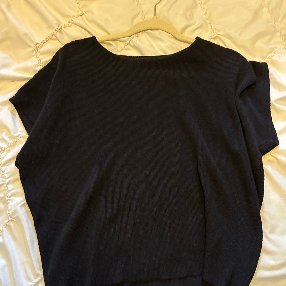 Black knit top